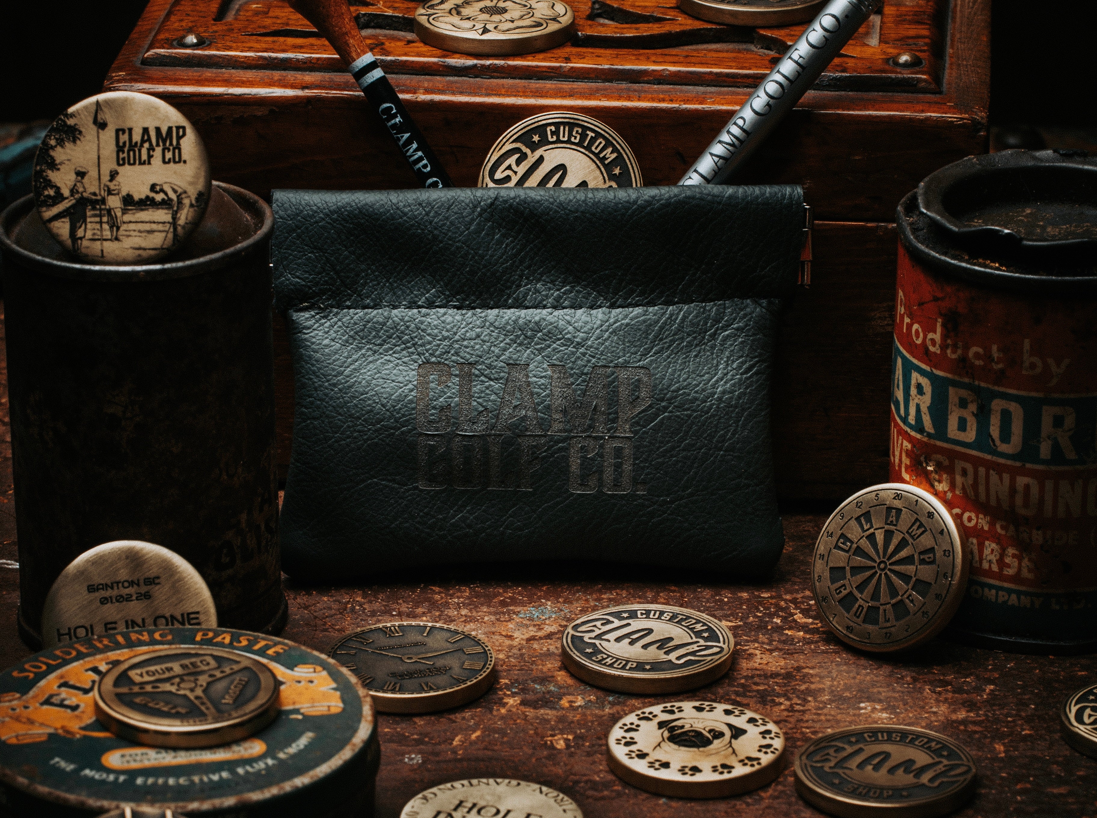 Genuine Leather Ball Marker Pouch