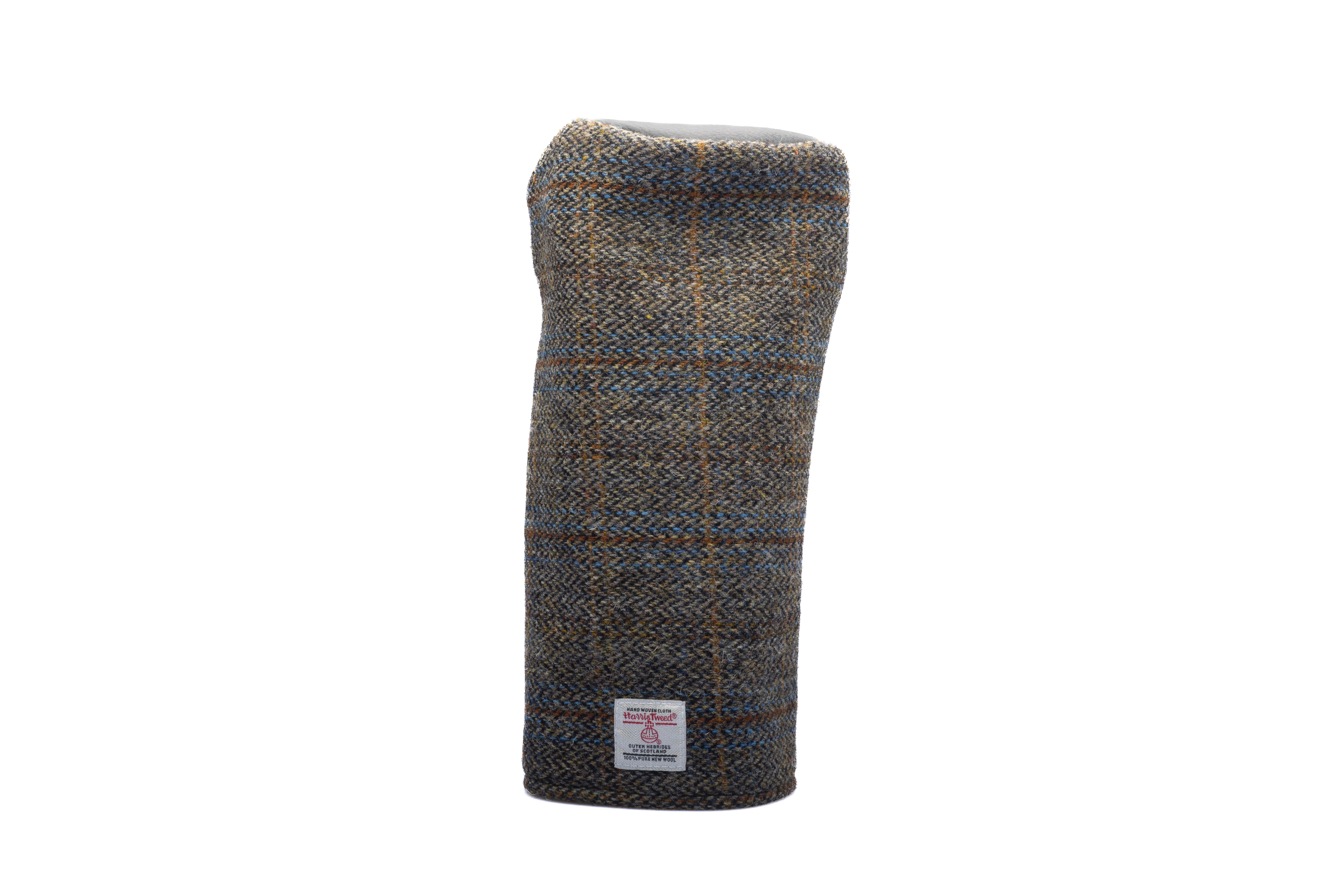 Green and Brown Herringbone with Overchecks Harris Tweed® Headcovers