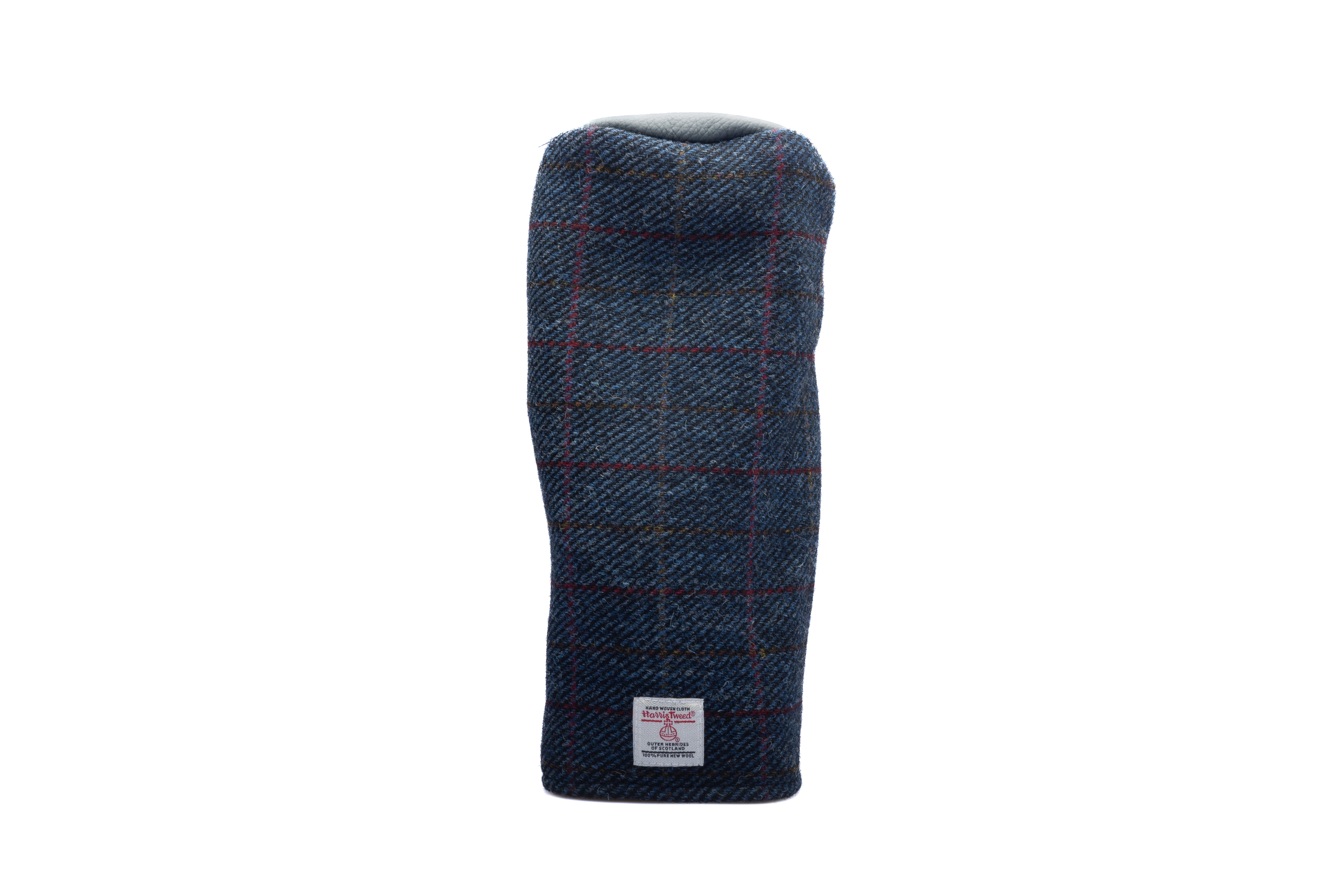 Dark Blue  Houndstooth with Orange and Berry Overcheck Harris Tweed® Headcovers