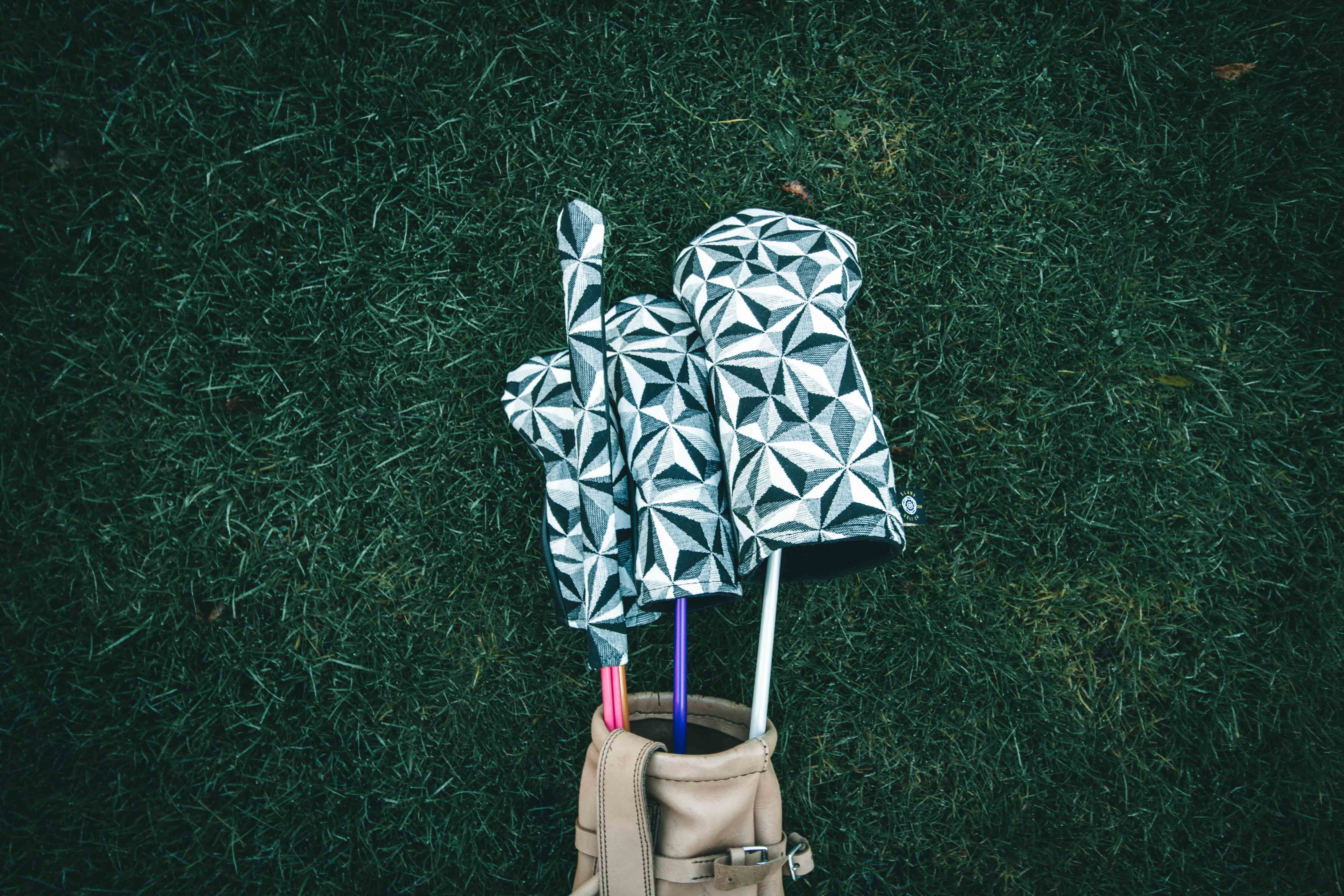 Black and White Patterned Headcovers