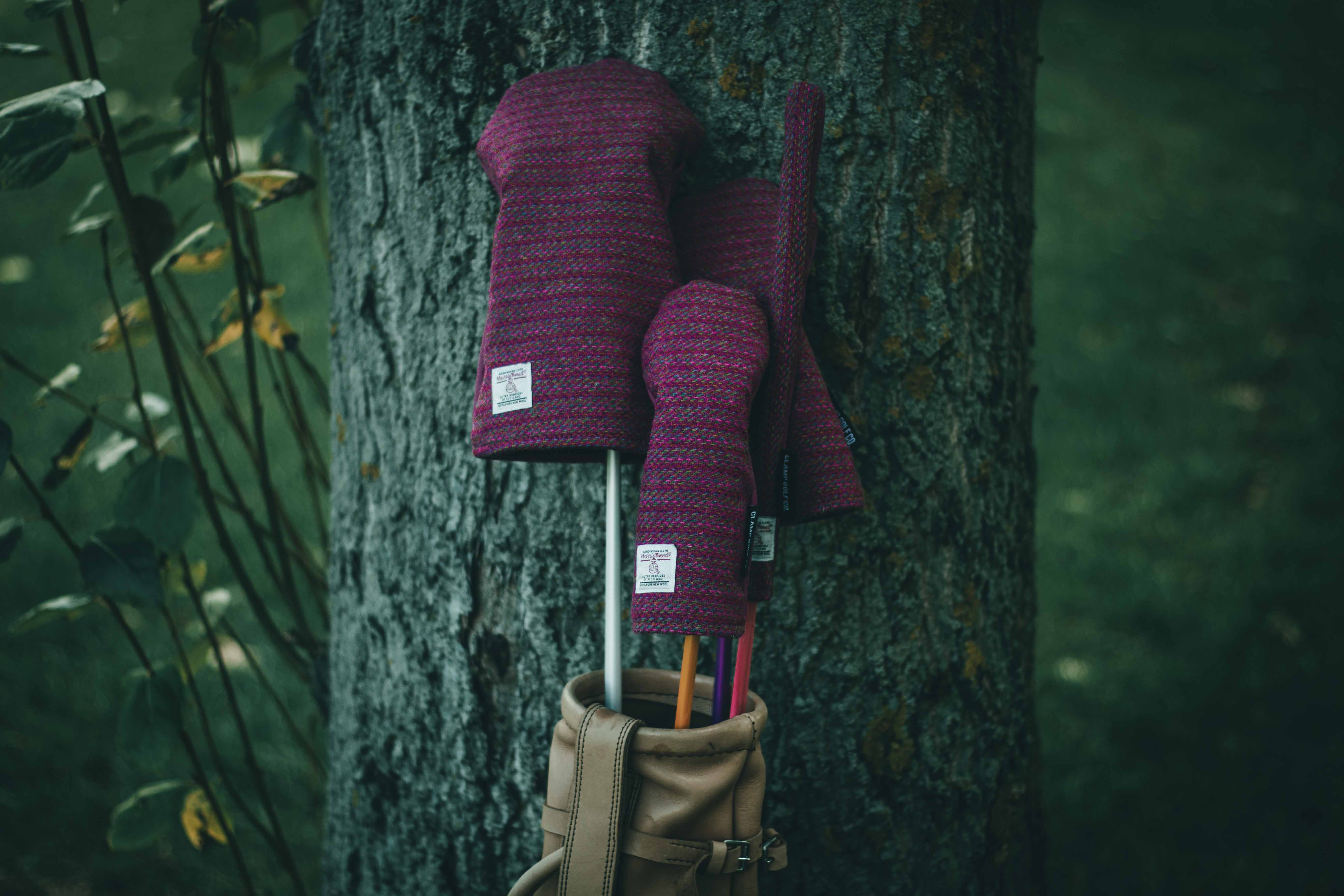 Pink Multi Stripe Harris Tweed® Headcovers