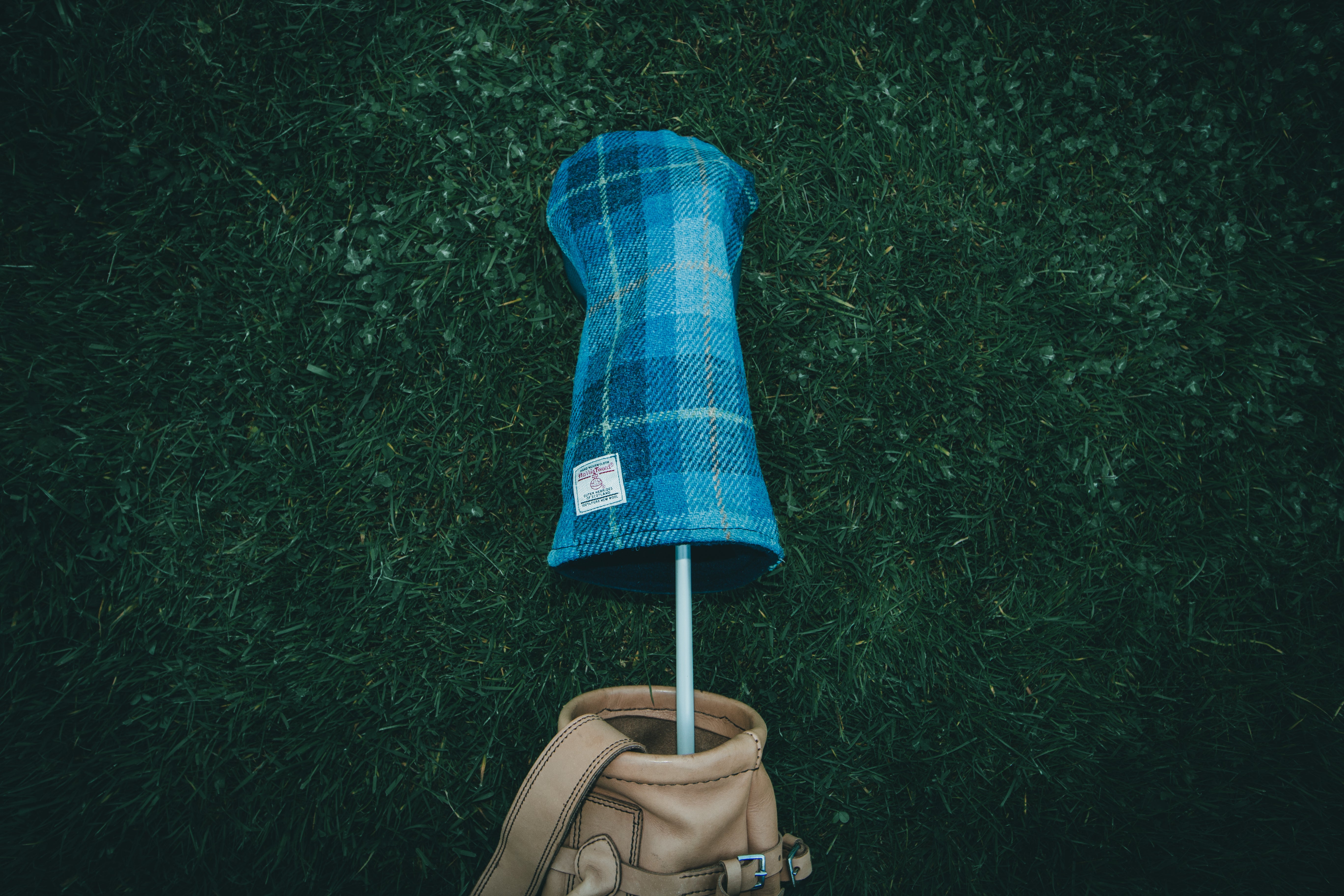 Blue Tartan Check Harris Tweed® Headcovers