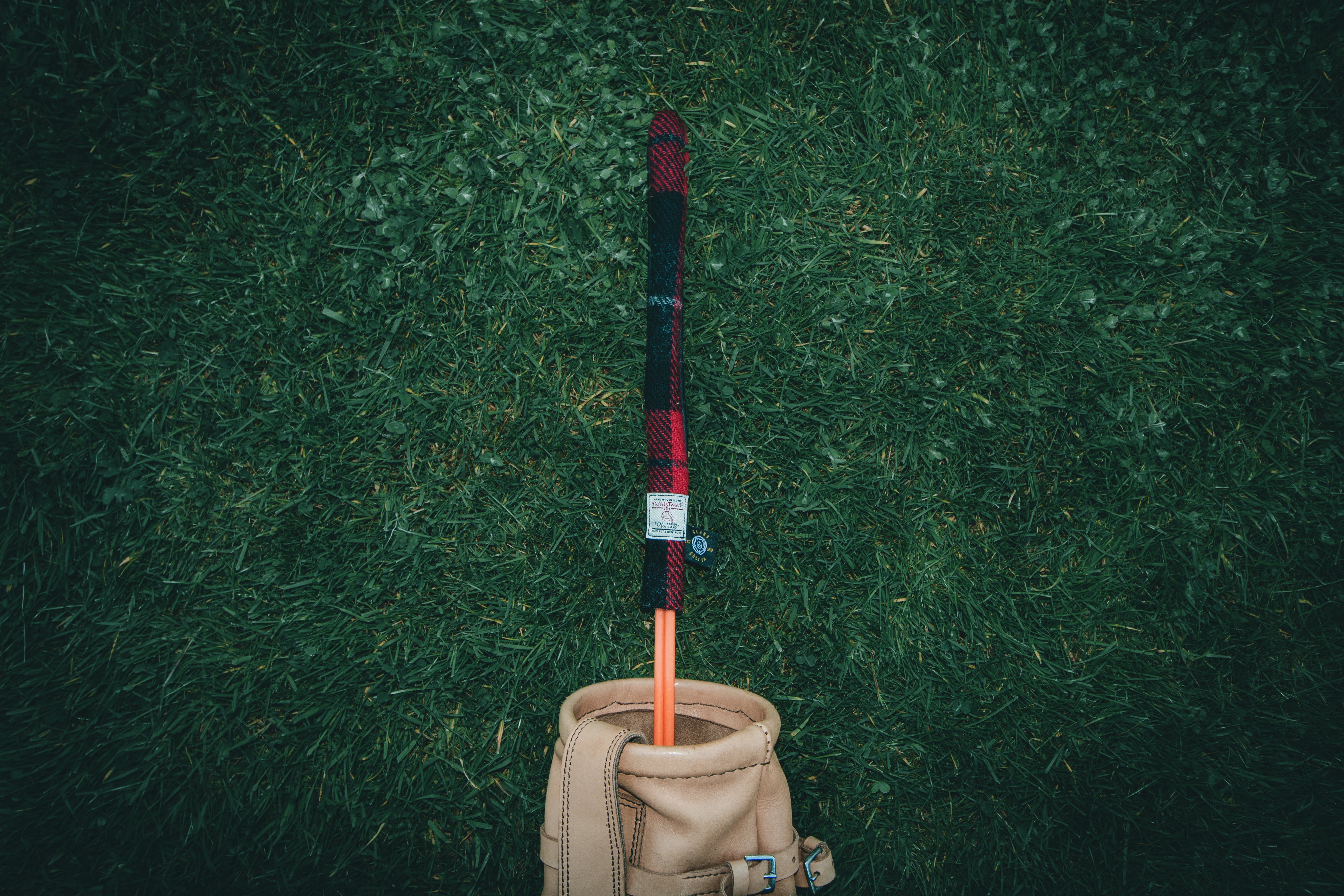 Black & Red Tartan Check Harris Tweed® Headcovers